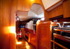 Bluewater 420 Raised Saloon | 3 cabin port aft single bunk / storage shelf and access to engine room
